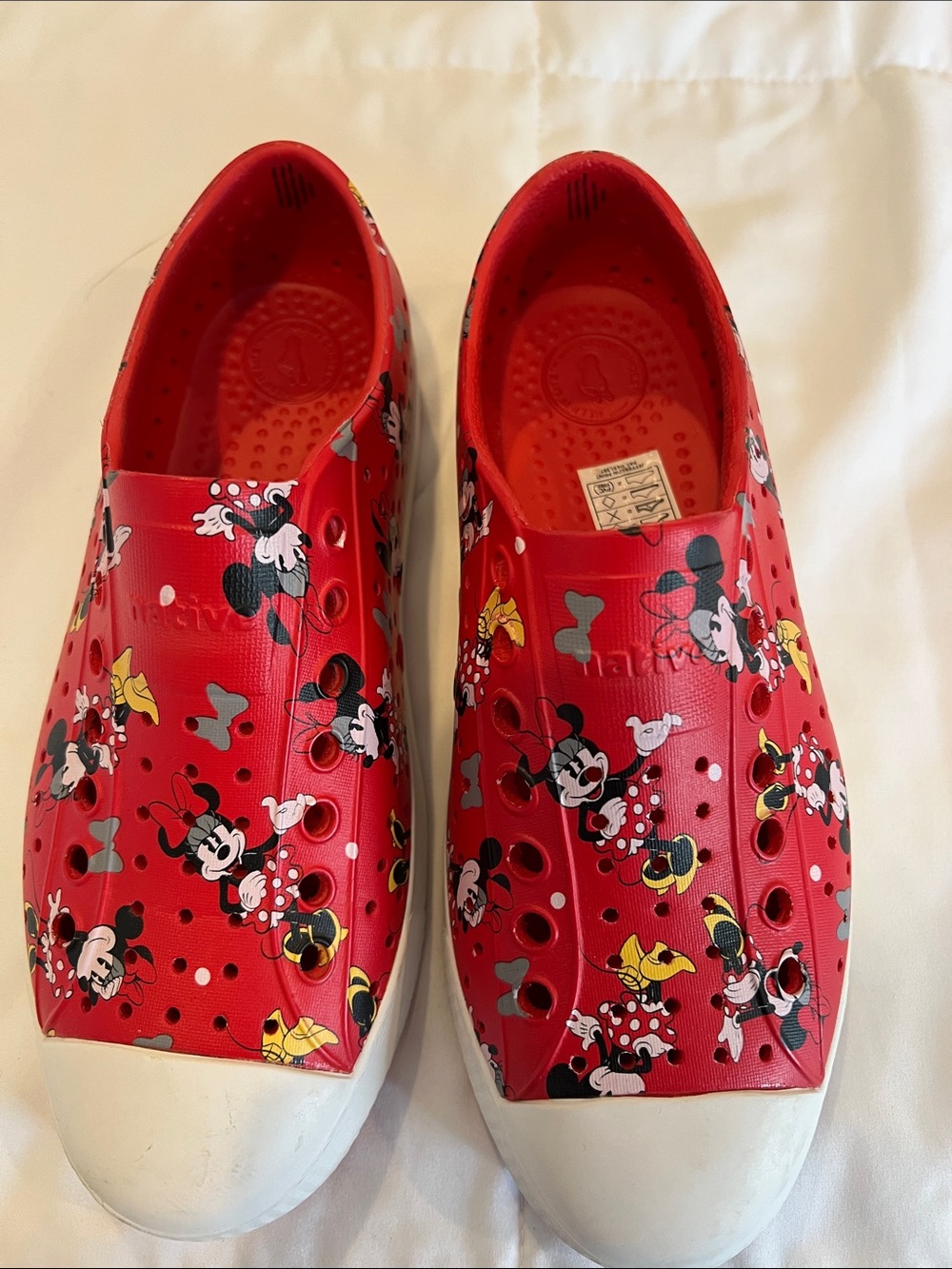 Native Kids Red Minnie Mouse Slip-On Water Shoes